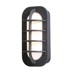 Wandleuchte LOKE, E27 max. 60W, Mattschwarz, Aluminium / Acrylglas opal
