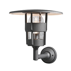 Wandleuchte FREJA UP, E27 max. 60W, Schwarz, Aluminium / Klarglas