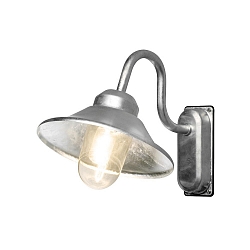 Au�en-Wandleuchte VEGA, E27 max. 60W, Stahl galvanisiert / Klarglas