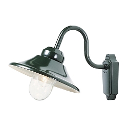 Au�en-Wandleuchte VEGA, E27 max. 60W, Gr�n, Aluminium / Klarglas