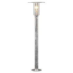 Path luminaire MODE, protected against vandalism, E27 max. 60W, galvanised steel, clear polycarbonate glass