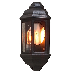 Au�en-Wandleuchte CAGLIARI, E27 max. 100W, Schwarz, Aluminium / Klarglas