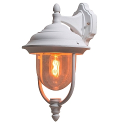 Au�en-Wandleuchte PARMA DOWN, E27 max. 75W, Wei�, Aluminium / Acrylglas klar