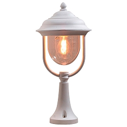 Sockelleuchte PARMA, E27 max. 75W, Wei�, Aluminium / Acrylglas klar