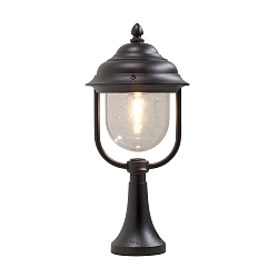 Sockelleuchte PARMA, E27 max. 75W, Schwarz, Aluminium / Acrylglas klar