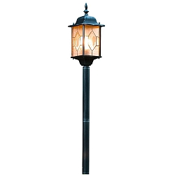 Path luminaire MILANO, E27 max. 75W, black/silver, aluminium / acrylic glass with lead crystal look