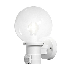 Au�en-Wandleuchte NEMI mit Bewegungsmelder, E27 max. 60W, Wei�, Kunststoff / Klarglas