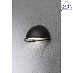 Wall luminaire TORINO, width 20cm, E14 max. 25W, black aluminium / acrylic glass