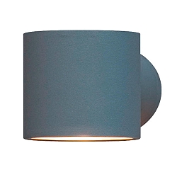 Outdoor wall luminaire MODENA Round, Up/Down, G9 max. 25W, grey, aluminium / clear glass
