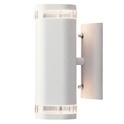 Au�en-Wandstrahler MODENA UP/DOWN SINGLE, 2x GU10 max. 35W, Wei�, Aluminium / Acrylglas klar