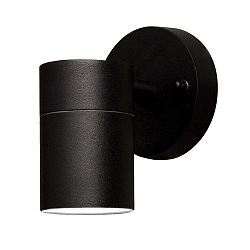 Au�en-Wandleuchte MODENA, GU10 max. 35W, Schwarz, Aluminium / Klarglas