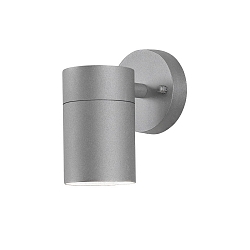 Au�en-Wandleuchte MODENA, IP44, GU10 max. 35W, Grau, Aluminium / Klarglas