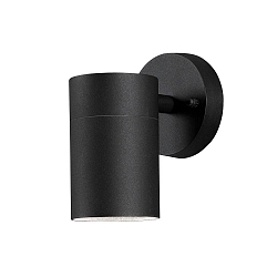 Au�en-Wandleuchte MODENA, IP44, GU10 max. 35W, Schwarz, Aluminium / Klarglas