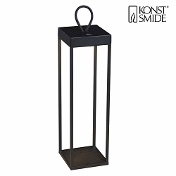 Outdoor LED accu-lantern RAVELLO, IP54, 2.2W 3000K 180lm, dimmable, black, big, 50cm