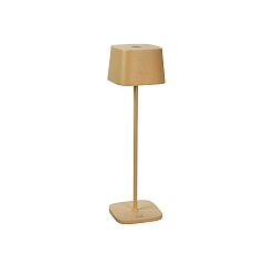 LED Akku-Tischleuchte CAPRI USB, eckig, 2,2W, 2700/3000K, 10-180lm, dimmbar, sand