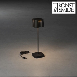 Outdoor LED accu table lamp NICE, IP54, 2.5W 2700/3000K 120lm, dimmable, black