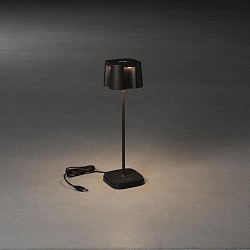 Outdoor LED accu table lamp NICE, IP54, 2.5W 2700/3000K 120lm, dimmable, black