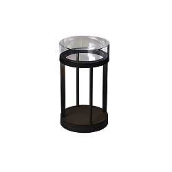 Outdoor LED accu-lantern CHIETI, IP54, 2.5W 2700/3000K 140lm, dimmable, with removable serving bowl, black