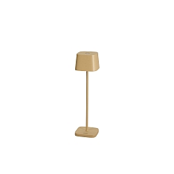 LED Akku-Tischleuchte CAPRI MINI USB, 2,2W, eckig, 2200/3000K, 10-100lm, dimmbar, sand