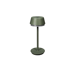 battery table lamp LYON with USB connection, CCT Switch, RGB, with touch dimmer IP54, green, grey dimmable