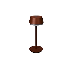 battery table lamp LYON with USB connection, CCT Switch, RGB, with touch dimmer IP54, terracotta dimmable