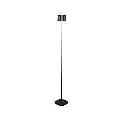 battery floor lamp NICE square, with USB connection, CCT Switch, with touch dimmer IP54, black dimmable