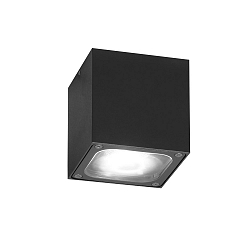 HighPower LED Au�en-Deckenleuchte CESENA, 6W 3000K 400lm, Anthrazit, Aluminium / Klarglas