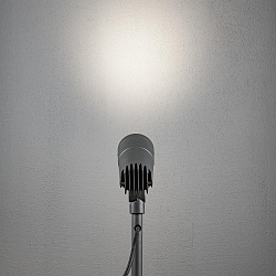 HighPower LED groundspike spot ANDRIA, beam 18-60�, 8W 3000K 420lm, anthracite aluminium / clear acrylic