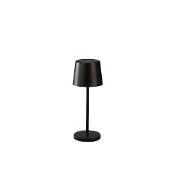 battery table lamp VENCE MINI USB IP54, black dimmable