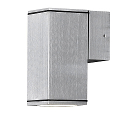 Au�en-Wandleuchte MONZA, GU10 max. 35W, Aluminium eloxiert / Klarglas