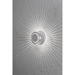 HighPower Effekt-LED Au�en-Wandleuchte MONZA, � 15cm, IP54, 5W 3000K 335lm, Massiv-Aluminium