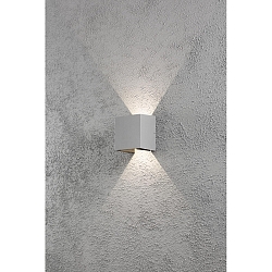 HighPower LED Au�en-Wandleuchte CREMONA, 3W 3000K 460lm, Grau, Aluminium / Acrylglas klar, Lichtaustritt verstellbar