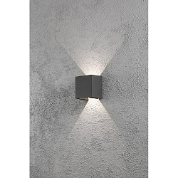 HighPower LED Au�en-Wandleuchte CREMONA, 3W 3000K 460lm, Anthrazit, Aluminium / Acrylglas klar, Lichtaustritt verstellbar
