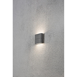 HighPower LED Au�en-Wandleuchte CHIERI SLIM, Up/Down, 2x3W 3000K 450lm, Anthrazit, Aluminium / Acrylglas opal