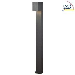 LED path luminaire CREMONA, adjustable light beam 0°-90, 8W 3000K 600lm, clear acrylic glass / anthracite