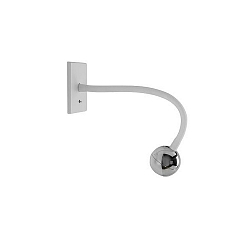 LED Einbau-Leseleuchte ARCUS für Gerätedosen, IP20, eckig, mit Flexarm + Schalter, Kugelkopf, 4.5W 360lm 3000K 43°