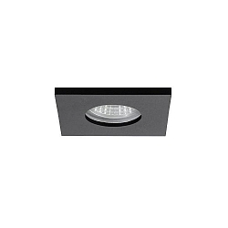 Einbaudownlight PROTECT-S, IP44, quadratisch, schwarz