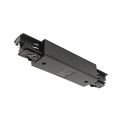 L�ngsverbinder mit Einspeispeisem�glichkeit, quadratisch, schwarz