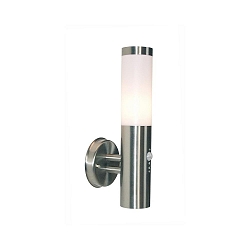 Wandleuchte Nova II Au�enleuchte, 220-240V AC / 50-60Hz, E27, 40W, IP44, Edelstahl, mit Bewegungsmelder