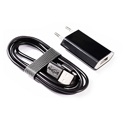 USB Steckernetzteil 5V DC, 1000mA mit Mikro USB Kabel, schwarz