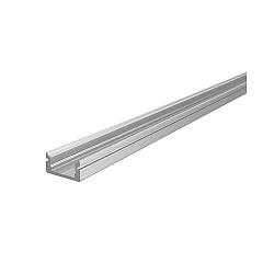 AU-01-08, flaches U-Profil f�r 8-9.3 mm LED Strips, 200cm, Aluminium geb�rstet