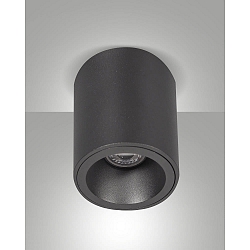 surface luminaire GUAMO round GU10 IP20, black dimmable