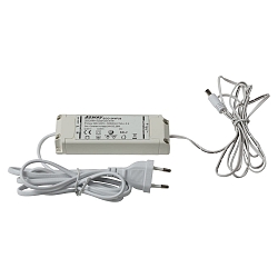 LED Vorschaltgerät MECANO 24V DC, mit 140cm Anschlusskabel + Eurostecker, mit 180cm Verbindungskabel + Stecker, 20W