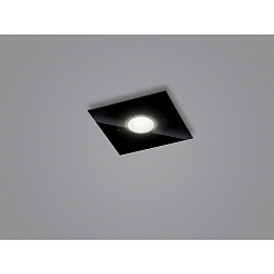 ceiling luminaire NOMI 1 flame, square LED IP20, black matt dimmable