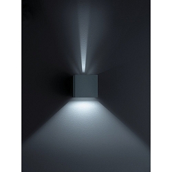 LED Au�enwandleuchte SIRI 44, IP54, eckig, Up/Down, verstellbar, 7W 3000K 390lm, CRi >90, dimmbar, mattschwarz