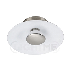 Ceiling luminaire NIKKI 1-flame, incl. GU10 5W 2700K 350lm (3-StepDim), silver grey / satined