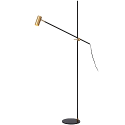 floor lamp PHILINE swivelling, rotatable, tiltable GU10 IP20, gold, black