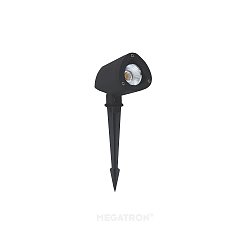 LED Erdspießleuchte GARTIA M, IP65, 7.5W 3000K 650lm 38°, Anthrazit, inkl. 150cm H05RN-F + Stecker
