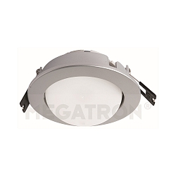 Recessed ring PLANEX, IP20, � 11cm, 230V AC, GX53 max. 6.5W, swiveling 20�, silver