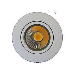 LED Downlight A 5068 T FLAT BIO, rund, 38°, 8W, 3000K, IP40, schwenkbar, dimmbar, chrom